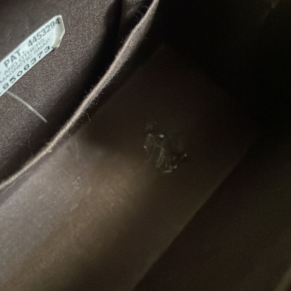 Vintage accordion style brown leather shoulder bag purse - Picture 8 of 9